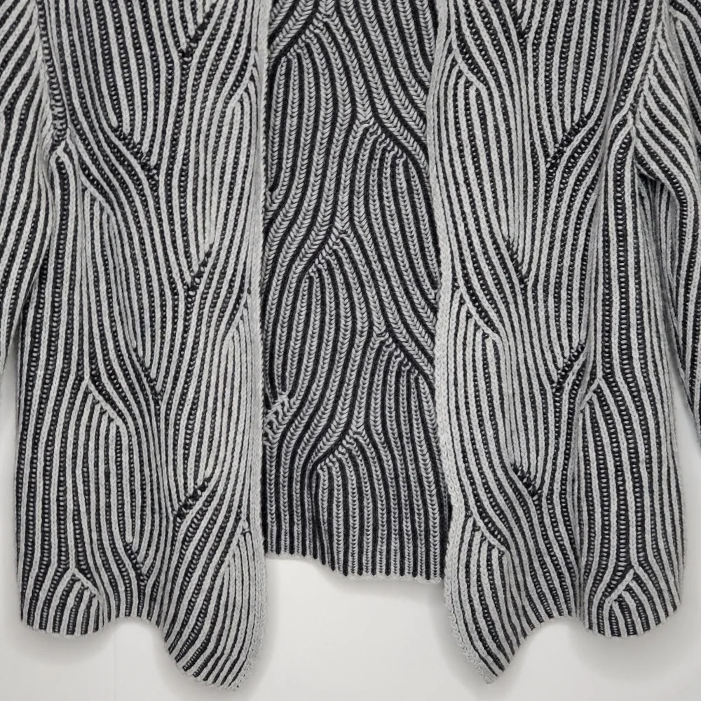 Bartolini Cashmere Wool Blend Cardigan Size L Made in Italy Open Front Sweater - Picture 6 of 12